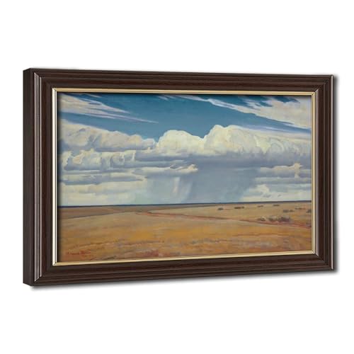 Toile Maynard Dixon Les Plaines 40x61cm avec cadre inclus pour mur vide