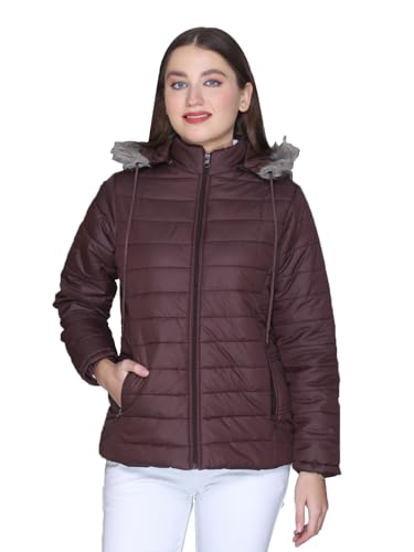 Image of RARE TIMES Women's Stylish Solid Full Sleeves Jacket | Winter Wear Quilted Jacket for Travelling | Regulaer Fit Puffer Jacket For Women