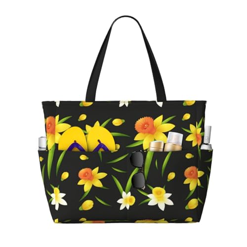 Grand sac de plage étanche jonquille pour ranger toutes vos affaires sans encombre