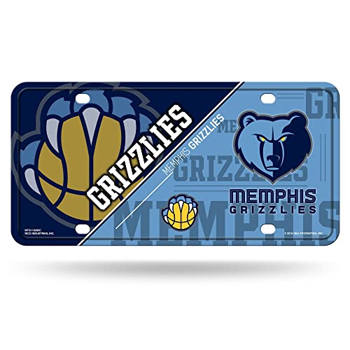 Rico Industries NBA Memphis Grizzlies Split Metal Auto Tag 8.5