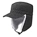 ITODA Homme Chapka Visière Casquette avec Ear Flap Hiver Chapeau Chaud en Laine Bonnet Aviateur Cache Oreilles Confortable Anti-Vent pour Ski Chasse Escalade Camping Randonnée Snowboard