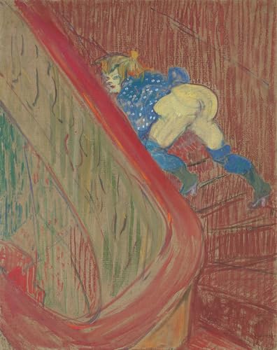 Affiche Dans l'escalier de la rue des moulins de Toulouse-Lautrec pour décoration 60x90 cm