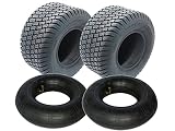 SECURA 2x Reifen + Schlauch 18x8.50-8 4 PR kompatibel mit Rasentraktor Aufsitzmäher - Winkelventil TR87