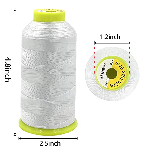 Tortoise 3 Cones Heavy Duty Thread Of 2000 Yards Each Spool Uv Resistant High Strength Thread # 69 T70 Size 210D/3 For Upholstery,Leather ,Purses,Outdoor,Beading,Canvas #TOP1