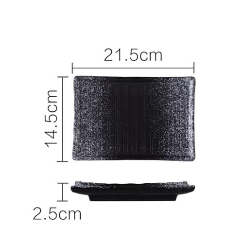 Set 2 platos rectangulares de cerámica miniatura 2