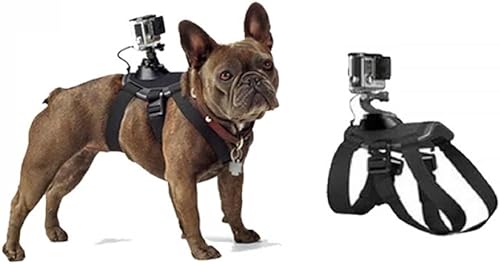 Miniatura 4 de Weiara Arnés para perro Gopro, suave y ajustable para perros grandes, medianos y pequeños, se puede utilizar para fijación de pecho y espalda,