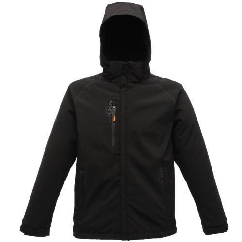 Regatta Giacca Softshell da Uomo X-PRO Repeller Foderato con Cappuccio, Nero (Nero), XL (Taglia Produttore: XL)
