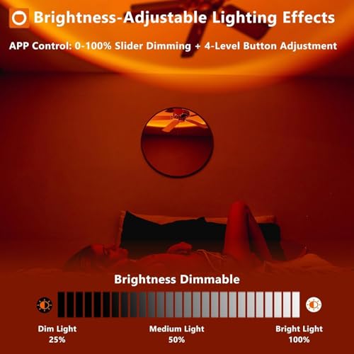 easeking Sunset Lamp with App Control – 16M Colors, 360° Rotating Head — view 7