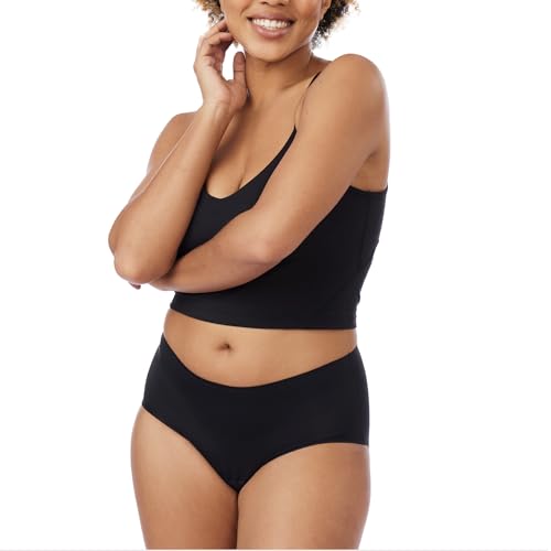 Proof. by Always Super Heavy Washable Period Underwear for Women, High-Rise Brief Medium - Black, Holds up to 7 Regular Tampons