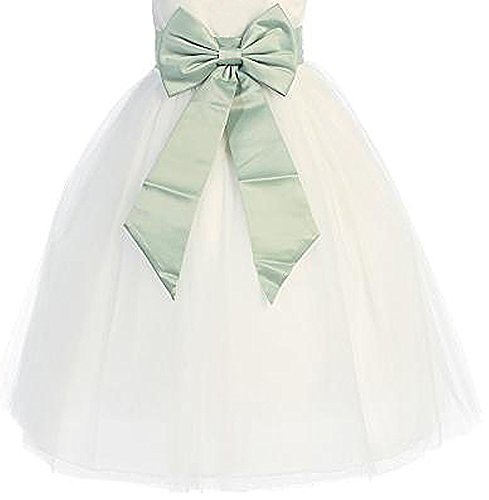 Satin Preformed Bow Adjustable Sash Belt 14 Colors Infant to Teen