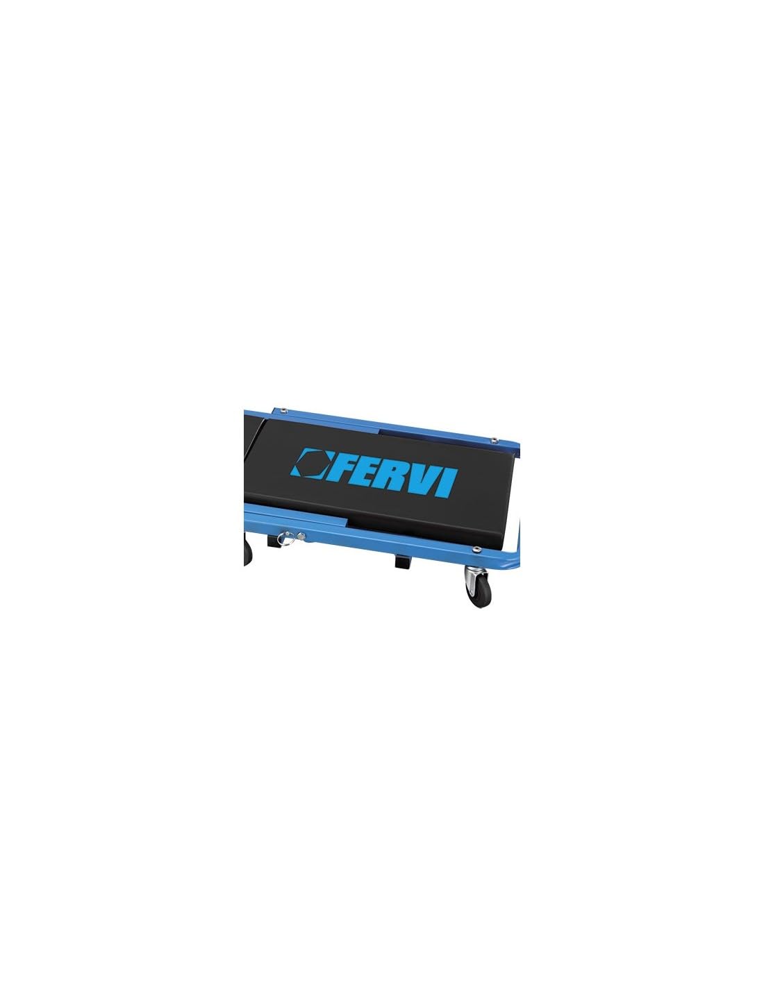 Fervi 2 in 1 Montagerollbrett mit Hocker (max. Kapazität 120 kg, Wagenabmessungen 1020 x 410 x 150h mm, Sitzabmessungen 550 x 410 x 500h mm, Werkstattausrüstung) F-0645/SS