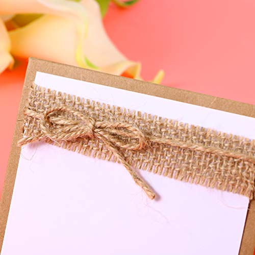 Cartão de nome retrô Amosfun Rústico para assento de casamento, cartão vintage, cartão de mesa, cart