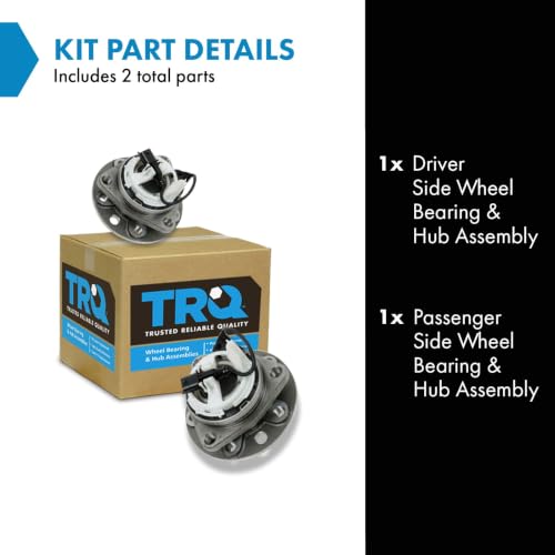 Image of TRQ Front Left and Right Wheel Bearing and Hub Assembly Set 2 Piece