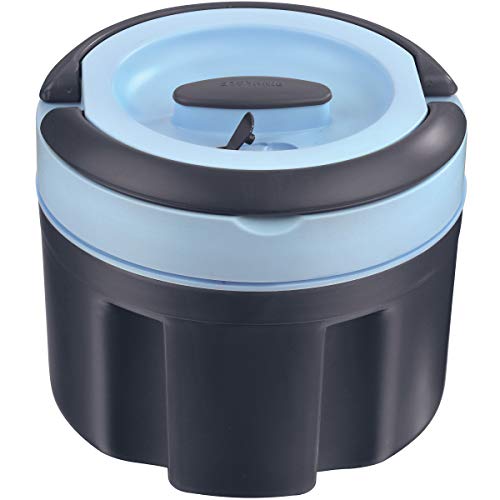 PINNACLE Tragbarer isolierter Speisebehälter mit Deckel - Auslaufsichere Auflaufform aus Edelstahl - Thermobehälter für Reise, Partys, Picknick - Thermo Suppen-/Salatschüssel (blau, 1.7 Liter)