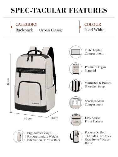 Image of FUR JADEN Laptop Backpack With 15.6 Inch Laptop Compartment | Water Resistant For College School Work for Men & Women
