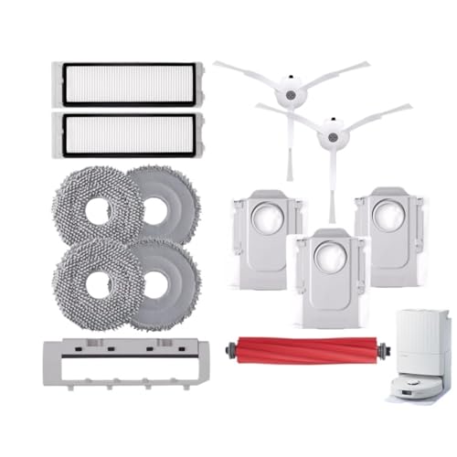 Robot Vacuum Cleaner Parts Optional,Compatible for Roborock Q Revo White Accessory of Washable Filter Main/Side Brush Mop Dust Bag(Washable Filter 2PC)