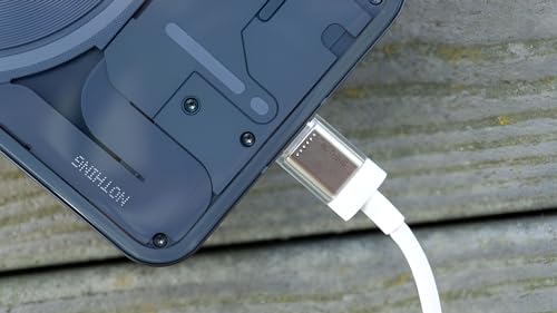 Image of 5Amp Type C to C Cable Compatible With Nothing Phone 1, 2, 2A, 2A Plus - Rapid Charging & Data Cable for USB-C Devices, Earbuds, Laptops, Smartphones - White