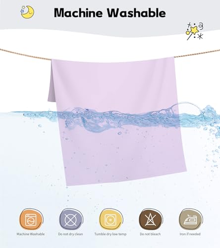 Image of Deep Dream 100% Cotton Toddler Pillowcases Set of 2, 13x18 Inches Fits Baby Pillow Sized 12x16, 13x18, 600 Thread Count Cotton Small Travel Kids Pillow Case Covers with Envelope Closure, Lavender