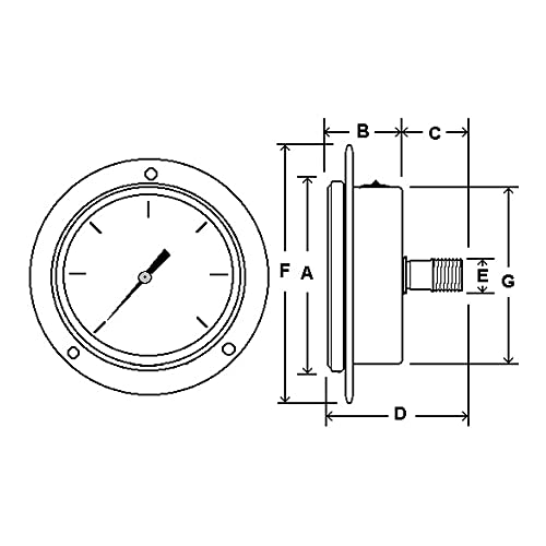 Contrôle pression atelier avec manomètre PIC Gauges 304D-254E - 2
