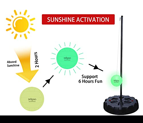 image for YDDS Tetherball Ball and Rope, Replacement Tether Ball with Carabiner,