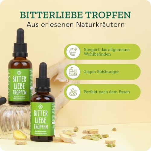 BitterLiebe® Original Bitterstoffe Tropfen 50ml aus Die Höhle der Löwen - hochdosierte Bittertropfen nach Hildegard von Bingen - Made in Germany (3)