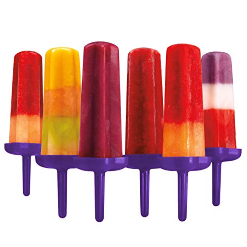 Tovolo Star Ice Pop Mold Popsicle Maker, Drip-Guard, Sturdy Base, 4 Fluid Oz, Set Of 6, Purple #TOP2