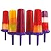 Tovolo Popsicle Molds with Sticks (6-Pack, Star Pop) - Reusable Ice Pop Molds & Sticks for Homemade Flavored Ice Pops & Frozen Snacks - Popsicle Maker with Stand, Dishwasher Safe & BPA-Free - Purple