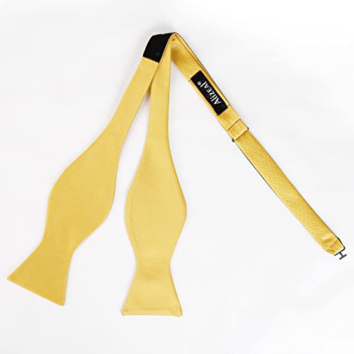 Image of Alizeal Mens 2pcs Solid Self-tied Bow Tie Set