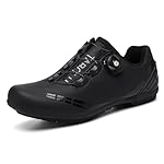 Hixingo Zapatillas Ciclismo para Zapatillas MTB Ho...: Forro - Textil. Las zapatillas de ciclismo tienen orificios de ventilación en la superficie para formar un sistema de disipación de calor y circulación de aire. La parte superior transpirable mantiene los pies frescos y secos. Suela Antideslizante - ...