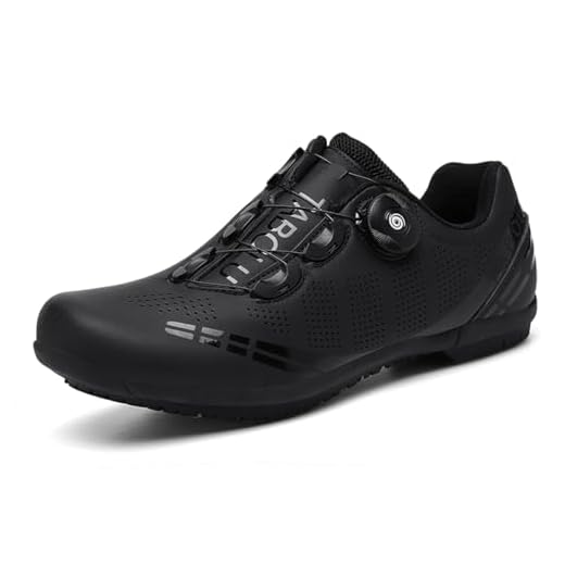 Hixingo Zapatillas Ciclismo para Zapatillas MTB Hombres Carretera Mujeres Zapatos de Montar en Carretera y Montaña, Goma Suela Zapatos de Bicicleta sin Bloqueo（Negro，42 EU）