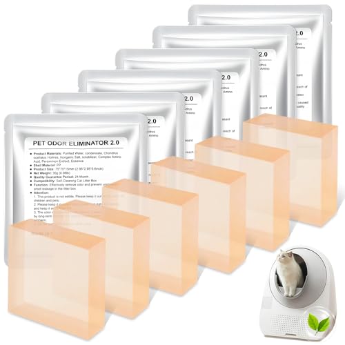 AMFUN Eliminador de Olores N50 para Pura Max/Pura Max 2 Arenero Gatos Autolimpiable, Control de Olores de Inodoro para Gatos, eliminador de Olores de Orina de Gatos (Paquete de 6)