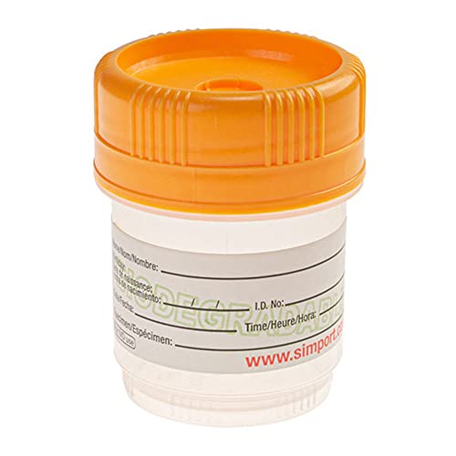 Image of Simport SpecTainer C567-120DOECO Polypropylene Urine Container, Non-Sterile, Gold Cap with Conventional Closure, 120ml Volume (Case of 300)