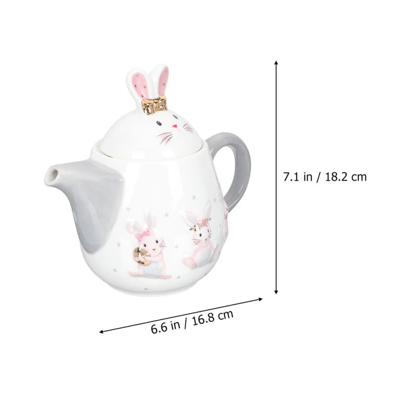 Théière en céramique lapin anti-goutte pour table propre