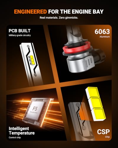 Image of SEALIGHT H11 /H8 /H16 LED Fog Light Bulbs, 12000LM 6500K -2 Pack, for Toyota
