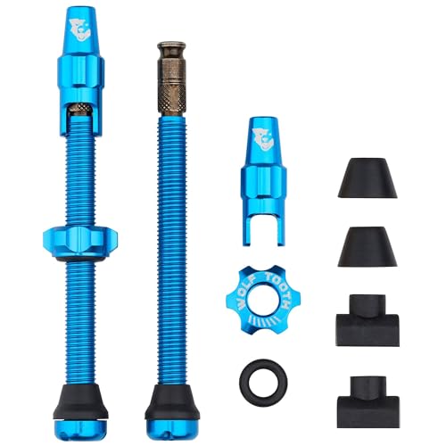 �E���t�g�D�[�X(Wolf Tooth) Tubeless Valve Stem Kit for Clik Valve - 60mm Blue