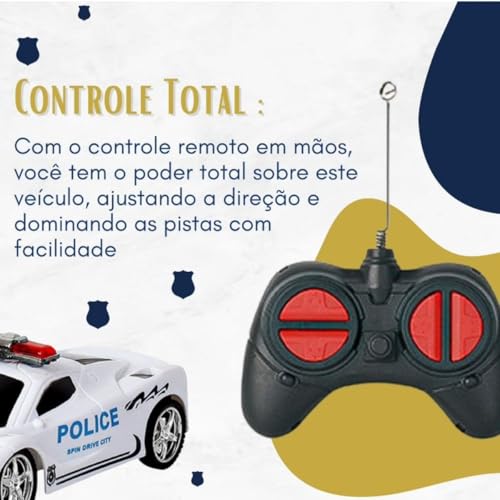 Carrinho de Controle Remoto Polícia, 7 Funções Força Tática