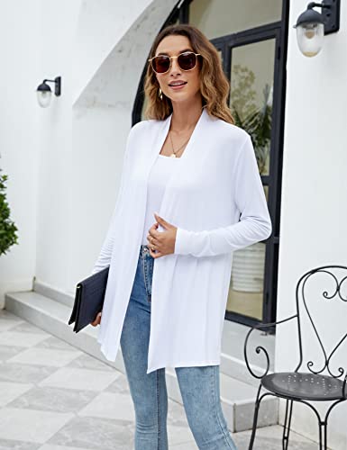 Image of Newchoice Womens Casual Lightweight Long Sleeve Cardigan Soft Drape Open Front Fall Dusters (S-3XL)