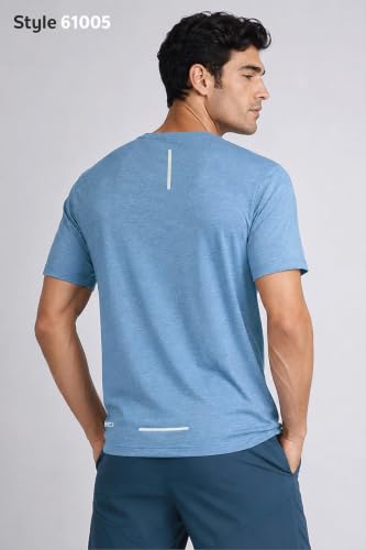 Image of Van Heusen Men's Running T-Shirt | Regular Fit | Crew Neck | Soft Breathable Mircofiber | Casual Wear | Summer Favorite | Shoulder Bonding |Sports T-Shirt | Style 61005