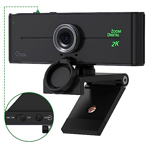 Gsou Wireless Webcam,1080P HD Video Calling and Streaming Camera,Plug and Play,Adjustable Field of Angle Computer Camera for PC/Mac/Laptop/MacBook,Works with Zoom,Meets,Skype,Teams(with Trip