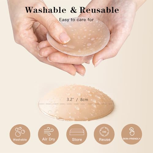 Nipple Covers, Adhesive Sticky Silicone Nipple Pasties for Women ，Reusable Pasty Nipple Cover for Dress3