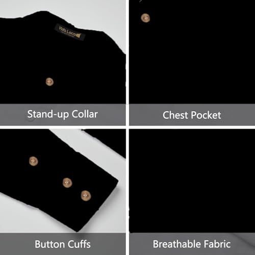Image of Vida Loca Men Full Sleeve Solid Cotton Blend Straight Slim Fit Kurta Shirt for Men's.