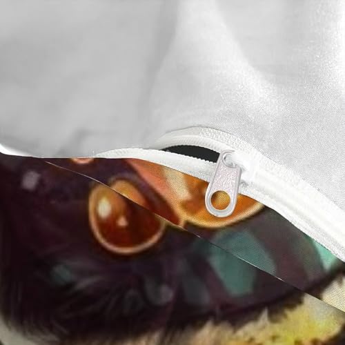 Housse de couette microfibre animaux pour lit king size 220x240 fermeture éclair