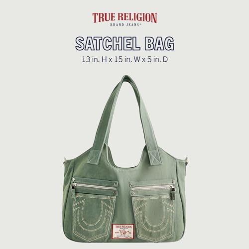 True Religion Sac à Main avec Logo Fer à Cheval Cousu de Haute Qualité