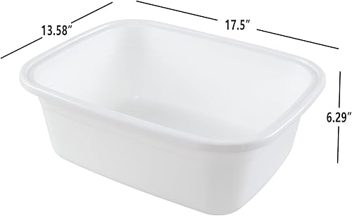 Miniatura 2 de Bandeja grande de 18 cuartos de galón, paquete de 3 lavabos de plástico