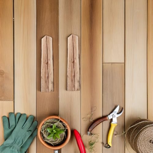 Bûches de Noël en bois rustique Luxshiny pour décoration de cheminée extérieure résistante