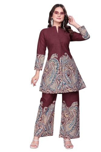 SWORNY FASHION Women's Paisley Print | Elegant Ethnic Set | Co-or...