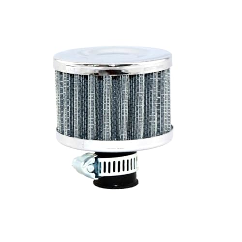 Kit de sistemas de filtro de admisión de aire frío for coches deportivos de competición, filtros de motor, carcasa de caja de cubierta de 0,5 a 1 pulgada, 12 mm y 25 mm.(12mm-Sliver)