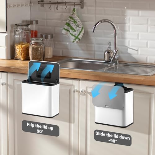 Caneca de Basura Rectangular 1.3 Galones Blanca miniatura 4