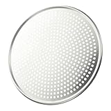 UTHCLO Teglia Pizza Rotonda in Alluminio Forata con Rete per Cottura Uniforme e Bordo Croccante Anti-grasso e Multiuso per Casa e Ristoranti immagine