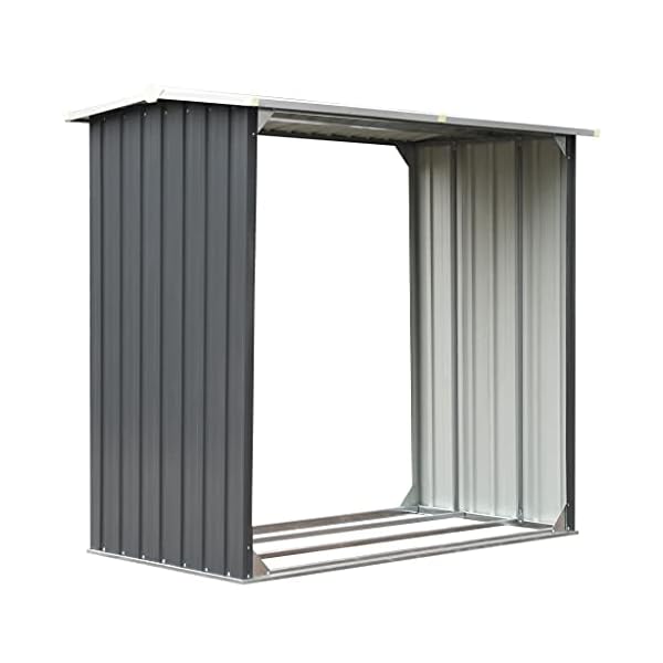 vidaXL Brennholzlager Stahl 172x91x154cm Kaminholzunterstand Brennholzregal